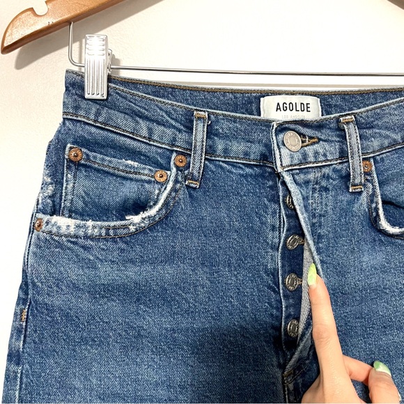 AGOLDE • Riley high rise straight crop jean in Frequency. Size 25 - Picture 7 of 9